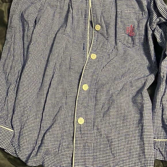 Ralph Lauren button down blouse / long sleeve pajama top - Picture 4 of 5